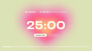 2 Hour Pomodoro Timer For Studying Study Session With Breaks Aesthetic Focus Countdown 