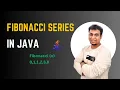 Fibonacci Series In Java Java Programing Tutorial