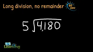 Long Division No Remainder Example