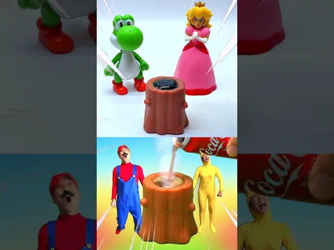 Super Mario Brothers VS Yoshi cute & Princess Peach Toys Fun ASMR RAINBOW VIDEO #toys #humor #mario