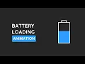 Battery Loading Animation with HTML CSS
