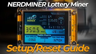 Gold Nugget NerdMiner 2 Lottery Miner Bitcoin Merch - Setup and Reset Guide