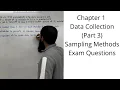 Edexcel AS Level Maths Chapter 1 Data Collection Part 3 - Sampling Methods Exam Questions