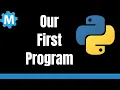 Our first Python program using Robot Mesh Studio