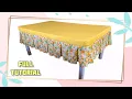 TABLE COVER How To Make A Pleated Fitted Table Cover Tablecloth Full Tutorial For Beginners