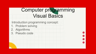 Introduction to programming concept problem solving code