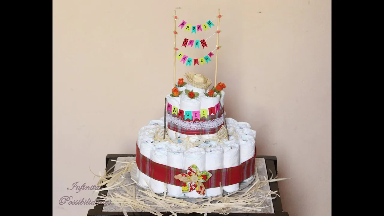 BOLO DE FRALDAS COMO FAZER por Camila Magalhães