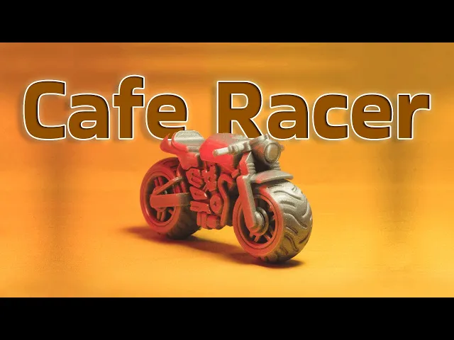 Cafe Racer Motorcycle - Print in place video thumbnail