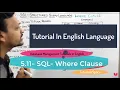5 11 - Eng SQL Where Clause sql course online Where Clause In SQL How To Use SQL Where Clause