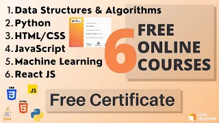 6 Free Online Courses with Certificates LetsUpgrade Free Courses