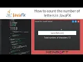 How to count the number of letters in Java application