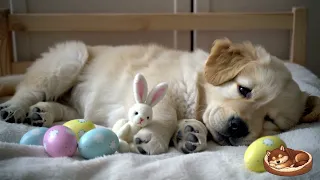 Dog Sleeping with Easter Bunny 8 Hour Calming Dog TV for Separation Anxiety Stress Relief