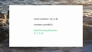 JavaScript array push vs pop vs shift vs unshift