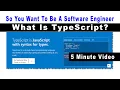 What is Typescript TypeScript is JavaScript with syntax for types