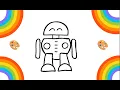 Drawing painting colouring robotic drawing step by step JKMKidshouse
