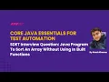 Java Program To Sort An Array Without Using In Built Functions