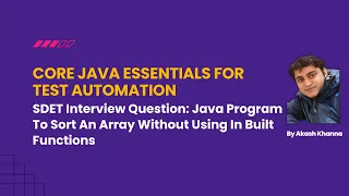 Java Program To Sort An Array Without Using In Built Functions