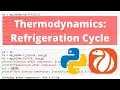 Calculating the Coefficient of Performance of an ideal refrigeration cycle Python Thermodynamics