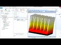 Heat transfer simulation of heat source with fins using Comsol