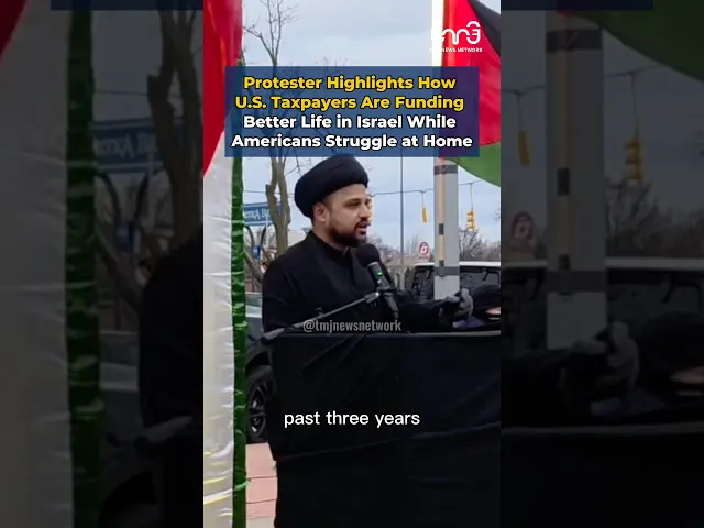 ⁣A Muslim American scholar speaks at the International Quds Day Rally in Michigan.