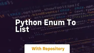 python enum to list
