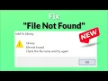 File Not Found - Check The File Name And Try Again Error In Windows 11 10 8