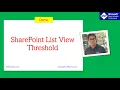 SharePoint list view threshold How to overcome list view threshold error SharePoint online