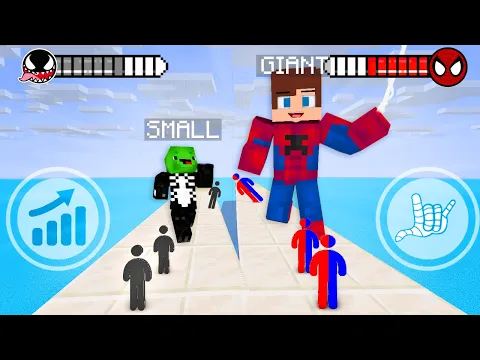 Download MP3 JJ Spider-Man vs Mikey Venom in GIANT RUN Game - Maizen Minecraft Animation