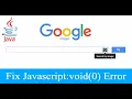 How to Fix javascript void 0 Error in Google Chrome on Windows 7