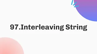 97 Interleaving String Daily Leetcode Challenge August C Java