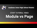 Canvas Tutorial Module vs Page