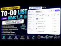 Advanced To-Do List Using React js Context API Hooks Tailwind CSS Modern UI