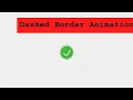 Pure Dashed Border Animation Using Only HTML CSS