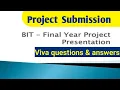 Project Viva Presentation Final Year Project Presentation Viva Questions
