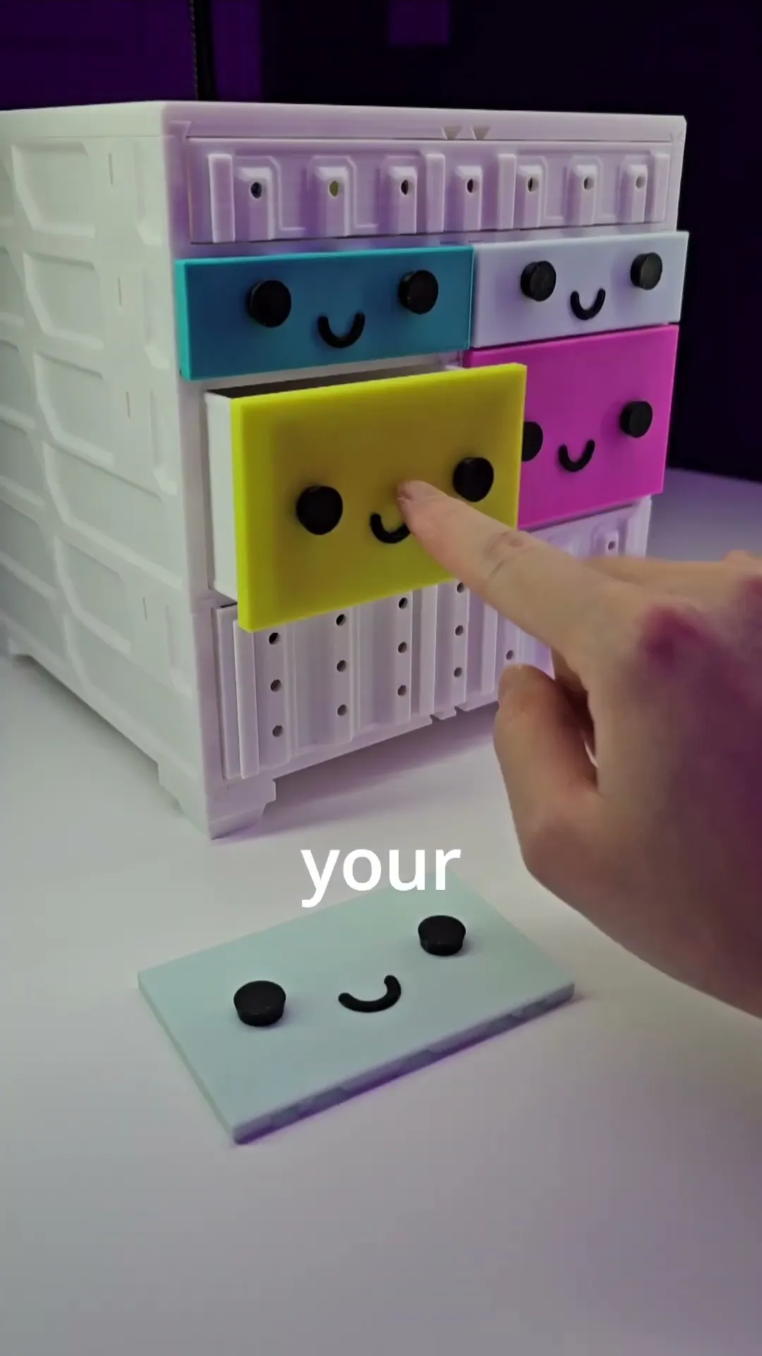 Kawaii Faceplate for GEN2 Decor Drawers 1x1 (Single) | Quick Swap