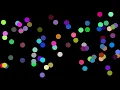 Random Colored Balls Moving in Processing