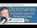Allowable types for Dictionary Keys