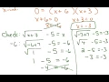 6-5 2 Solving Square Root and Other Radical Equations