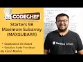 Codechef Starters 59 Maximum Subarray MAXSUBARR Solution Explanation Code Hindi Editorial