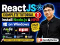 React JS Tutorial 1 Install Node js NPM on Windows 2026