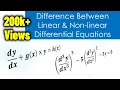 Difference between linear and nonlinear Differential Equation Linear verses nonlinear DE