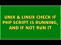 Unix Linux Check if PHP script is running and if not run it 3 Solutions