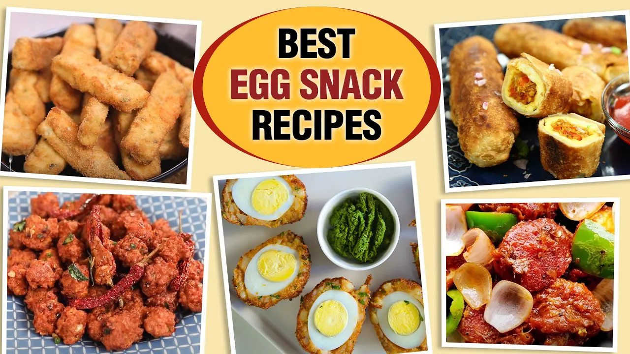 Easy Egg Snack Recipes   Egg 65   Egg Chilli   Egg Fingers   Egg Roll   Egg Lollipop   Egg Fingers