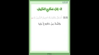 أسهل طريقة لحفظ متن الجزرية باب 02 مخارج الحروف البيت 013 قراءة د أيمن سويد تكرار الشطر 