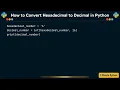 How to Convert Hexadecimal to Decimal in Python
