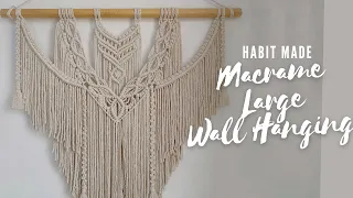 Macrame Large Wall Hanging 14 Intermediate Macrame Pattern Layered Wall Hanging Habit Made