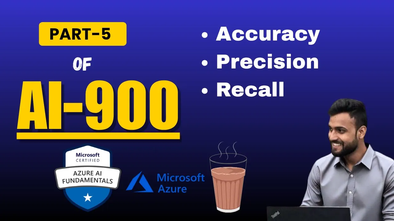 Accuracy, Precision, Recall Explained | AI-900 Course Part-5 | AI-900 Model Evaluation Metrics