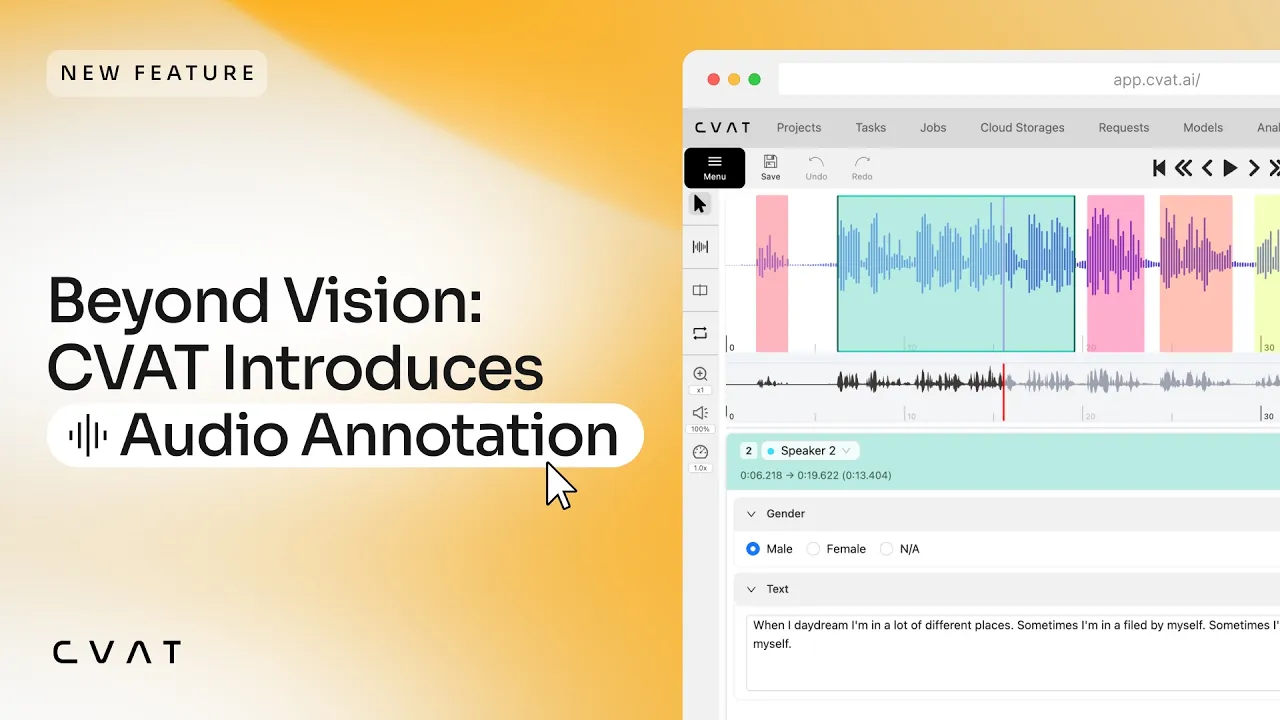 Beyond Vision: CVAT Introduces Audio Annotation 🔊