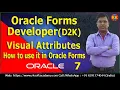 Oracle Forms Developer Tutorial-Part7 Working with Visual Attributes Visual Attributes D2K