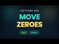 LeetCode 283 Move Zeroes Java Two Pointer Approach LeetCode 75